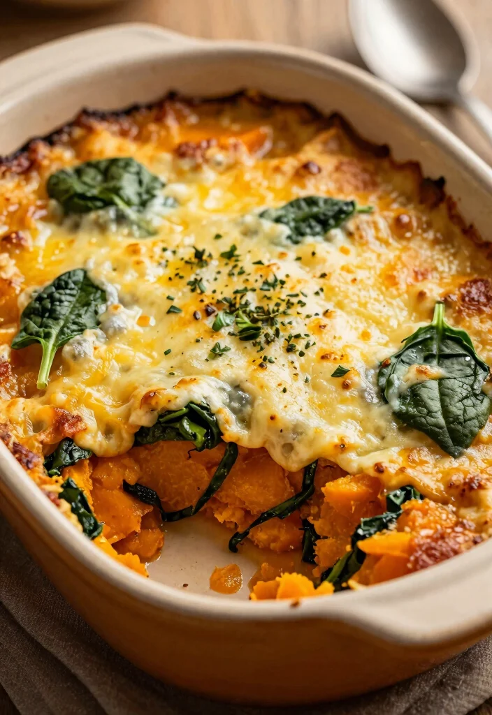 10 Keto Squash Recipes for Simple Savory Sides 10. Pumpkin and Spinach Gratin 0