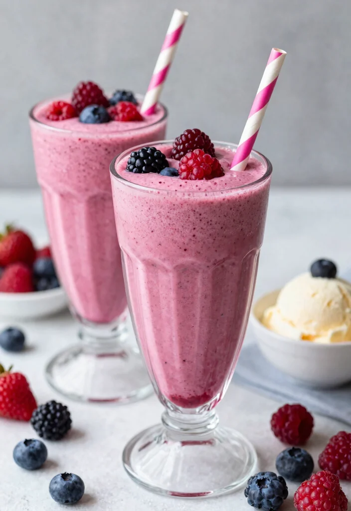10 Milk Dessert Recipes for Simple Creamy Sweets 10. Simple Berry Milkshake 0