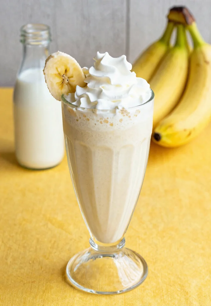 10 Milk Dessert Recipes for Simple Creamy Sweets 6. Banana Milkshake 0