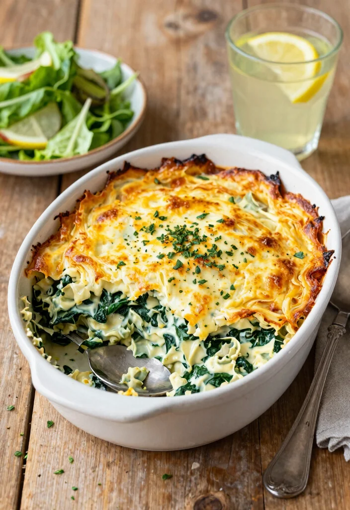 12 Alfredo Dinner Recipes for Creamy Comfort Nights 2. Spinach and Artichoke Alfredo Bake 0