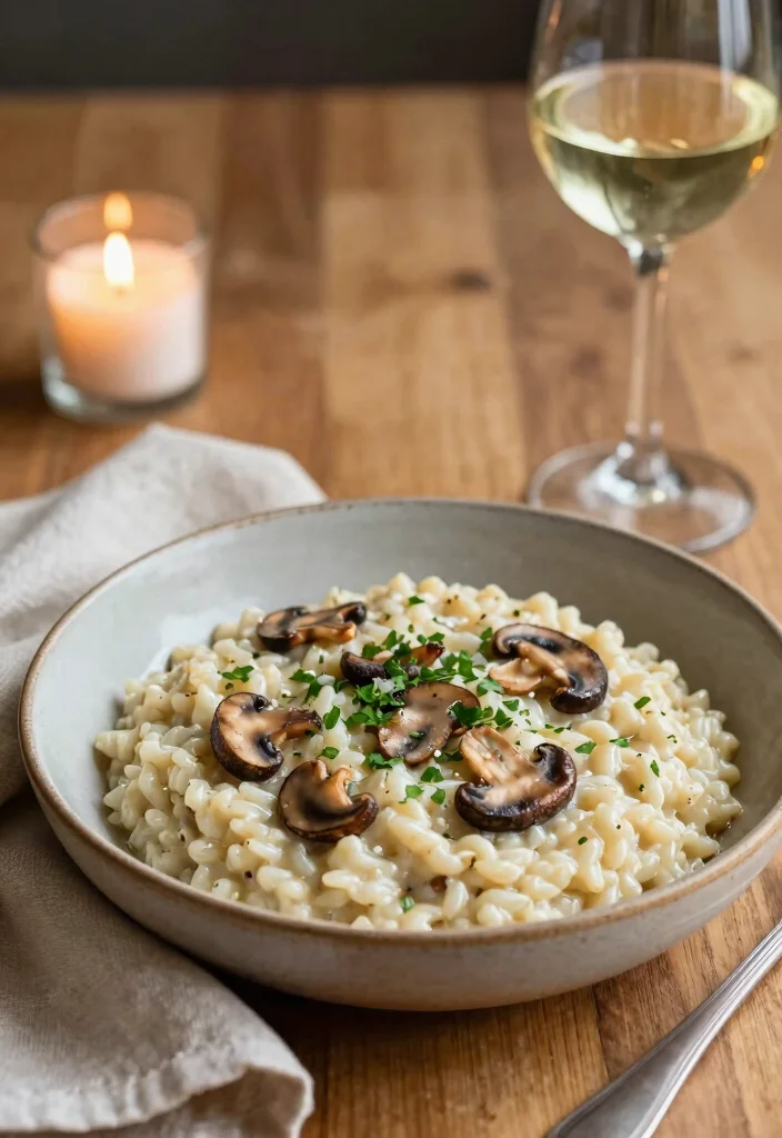 12 Alfredo Dinner Recipes for Creamy Comfort Nights 4. Mushroom Alfredo Risotto 0