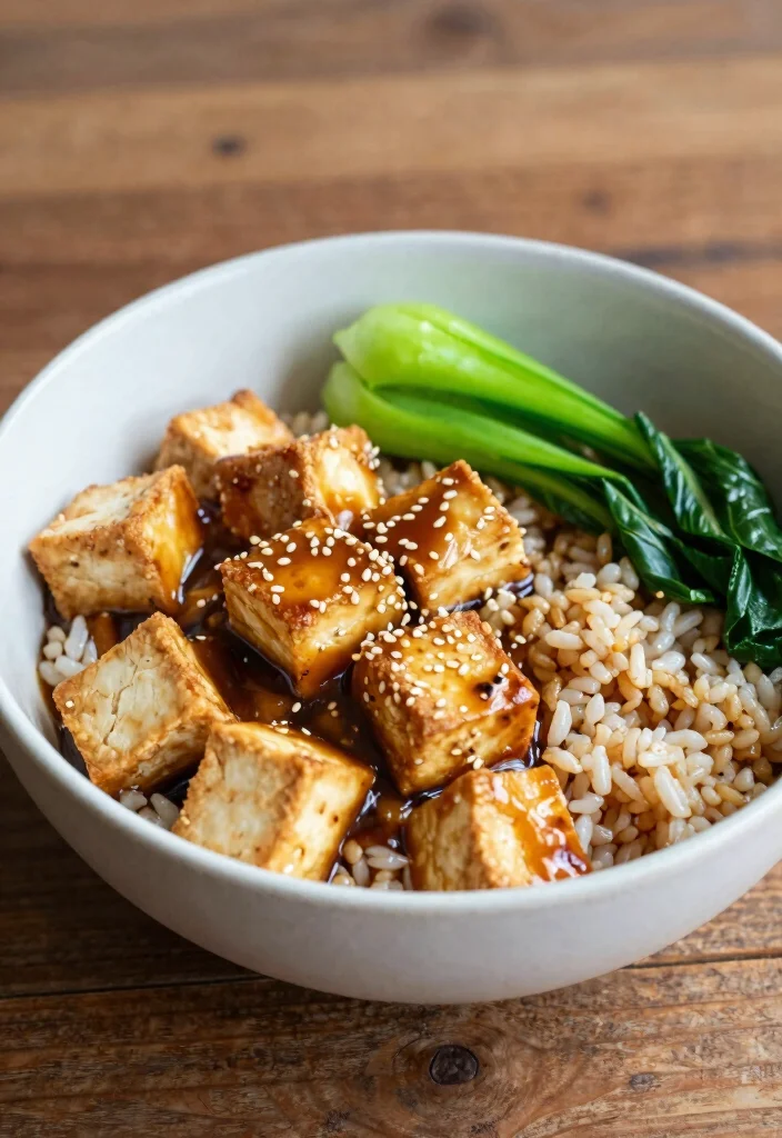12 Dinner Bowl Recipes for Easy All in One Meals 111 12 Dinner Bowl Recipes for Easy All in One Meals - 11. Miso Tofu and Brown Rice Bowl 1