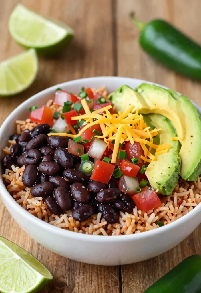 12 Dinner Bowl Recipes for Easy All in One Meals 45 12 Dinner Bowl Recipes for Easy All in One Meals - 5. Spicy Black Bean Burrito Bowl 1