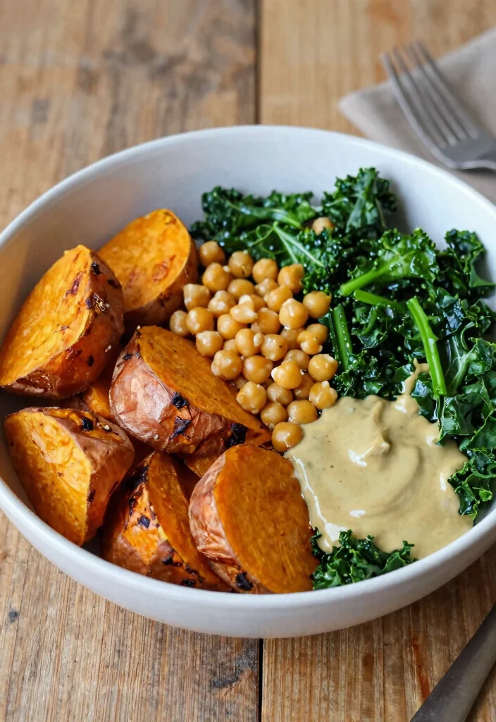 12 Dinner Bowl Recipes for Easy All in One Meals 78 12 Dinner Bowl Recipes for Easy All in One Meals - 8. Sweet Potato and Kale Bowl 1