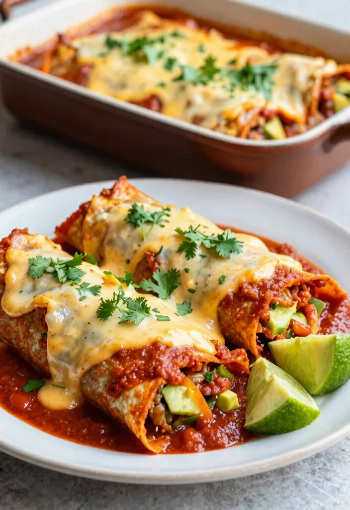 12 Easy Mexican Dinner Recipes with Bold Fresh Flavor 2. Veggie Enchiladas 0