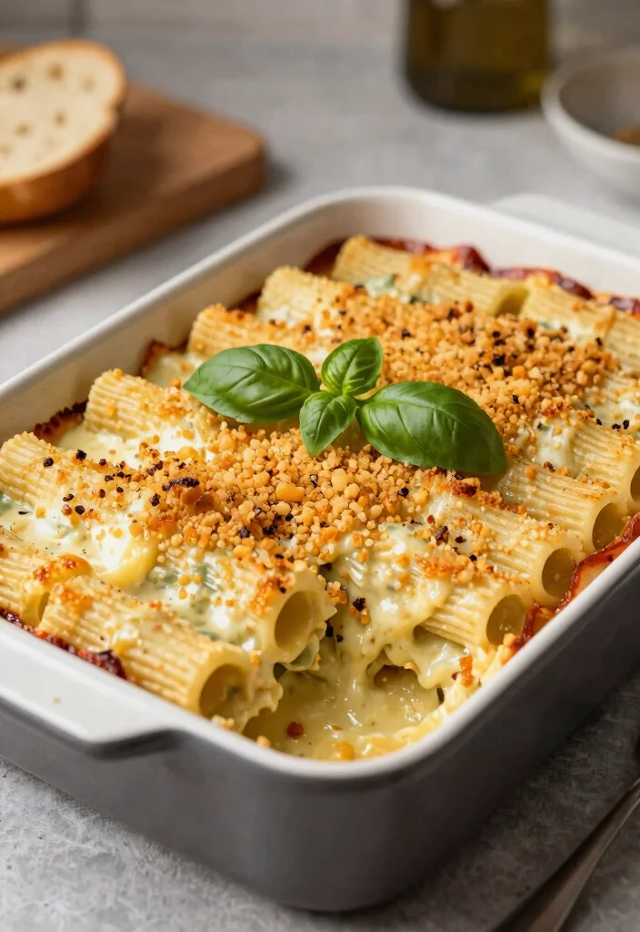 12 Greek Vegan Recipes with Fresh Mediterranean Flavor 10. Creamy Vegan Baked Ziti 0