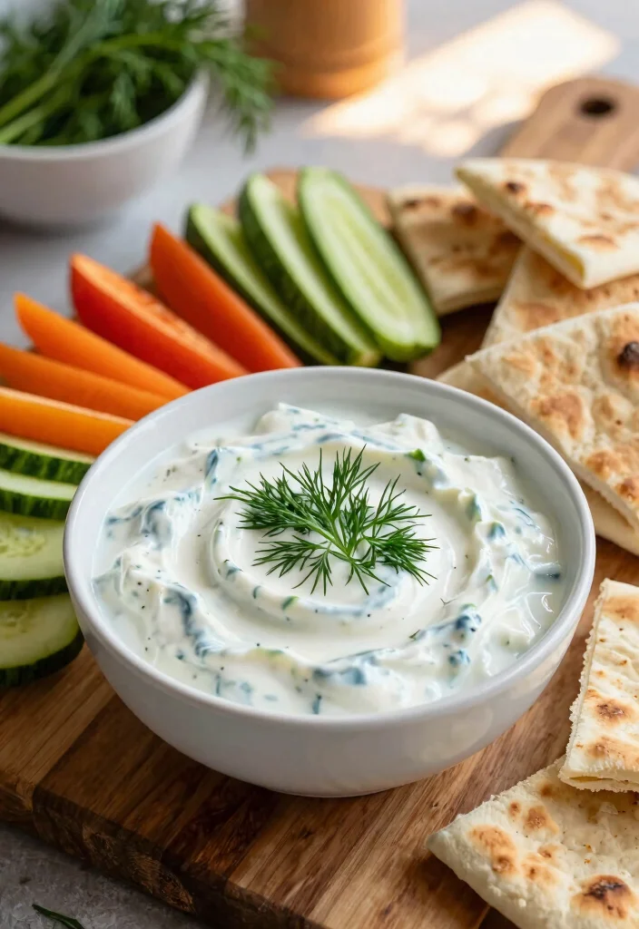 12 Greek Vegan Recipes with Fresh Mediterranean Flavor 2. Zesty Tzatziki with Cucumber Dill 0