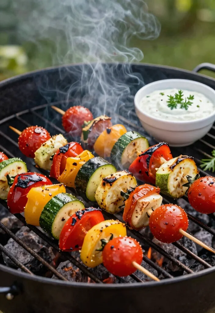 12 Greek Vegan Recipes with Fresh Mediterranean Flavor 5. Roasted Vegetable Skewers 0