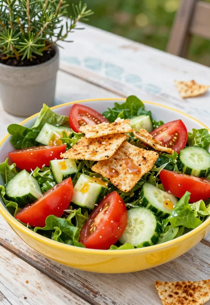 12 Greek Vegan Recipes with Fresh Mediterranean Flavor 9. Cucumber and Tomato Fattoush 0