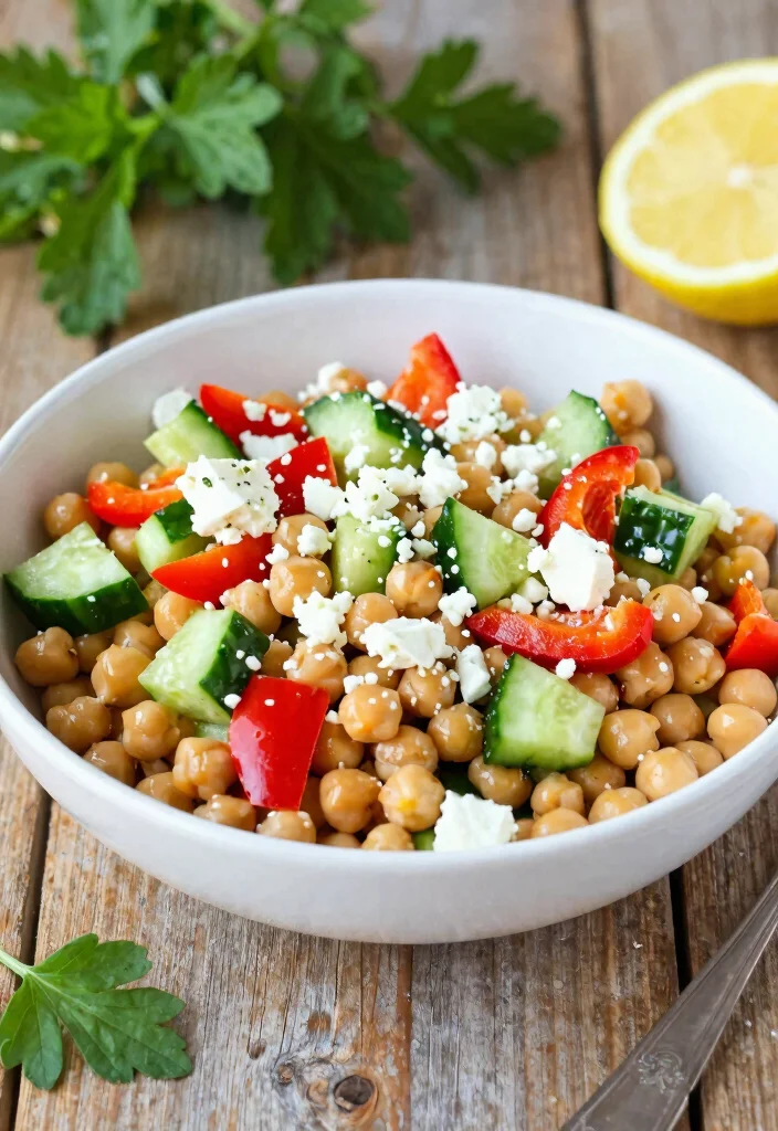 12 Healthy Dinner Idea Recipes for Simple Weeknight Cooking 67 12 Healthy Dinner Idea Recipes for Simple Weeknight Cooking - 7. Mediterranean Chickpea Salad 1
