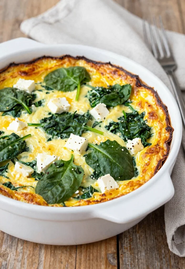 12 Healthy Egg Casserole Recipes for Protein Packed Mornings 1. Spinach and Feta Egg Casserole 0