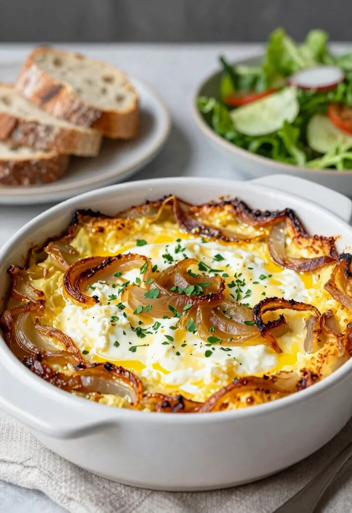 12 Healthy Egg Casserole Recipes for Protein Packed Mornings 11. Caramelized Onion and Goat Cheese Egg Casserole 0