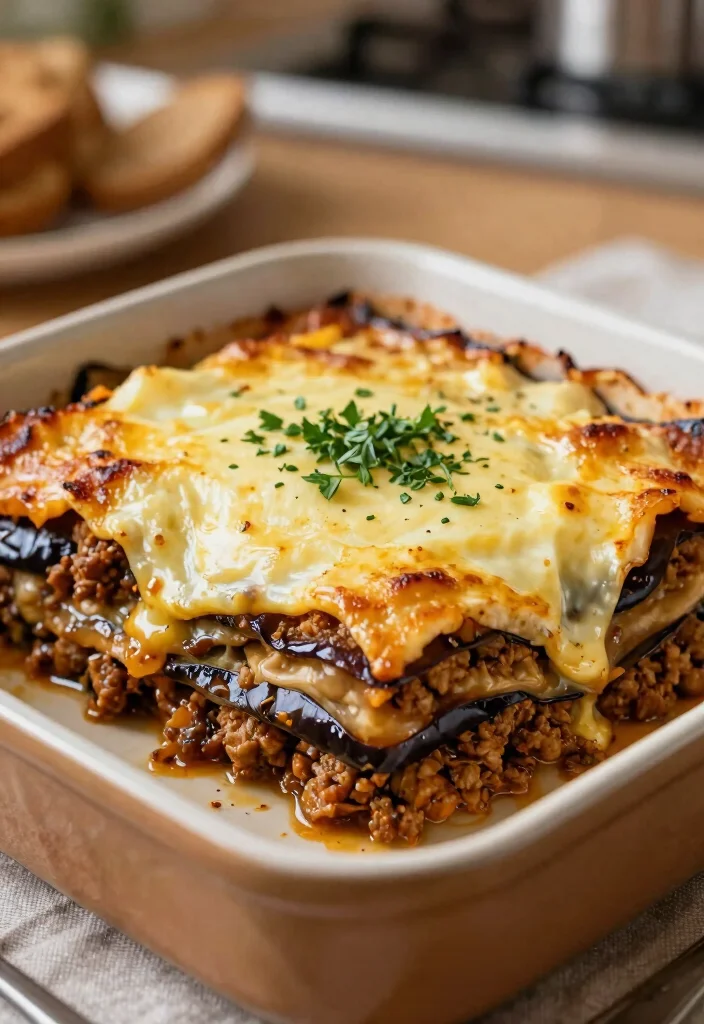 12 Healthy Greek Recipes with Light Mediterranean Taste 12. Traditional Greek Moussaka 0