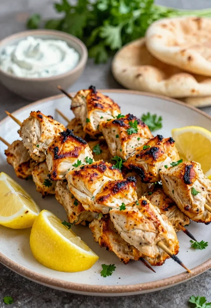 12 Healthy Greek Recipes with Light Mediterranean Taste 2. Grilled Chicken Souvlaki 0