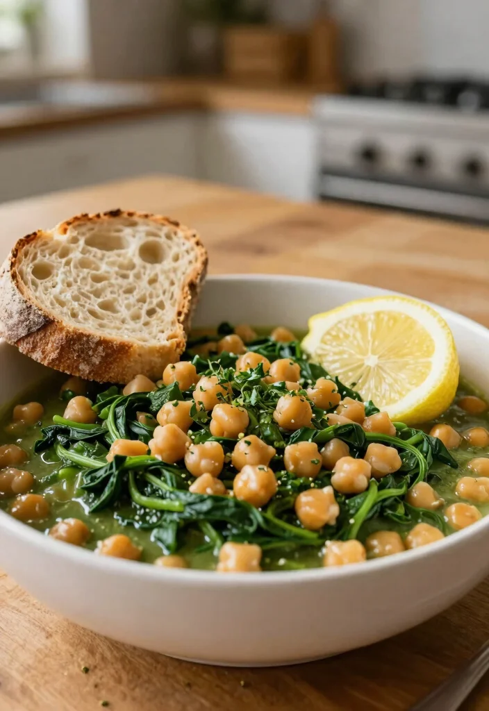12 Healthy Greek Recipes with Light Mediterranean Taste 7. Chickpea and Spinach Stew 0