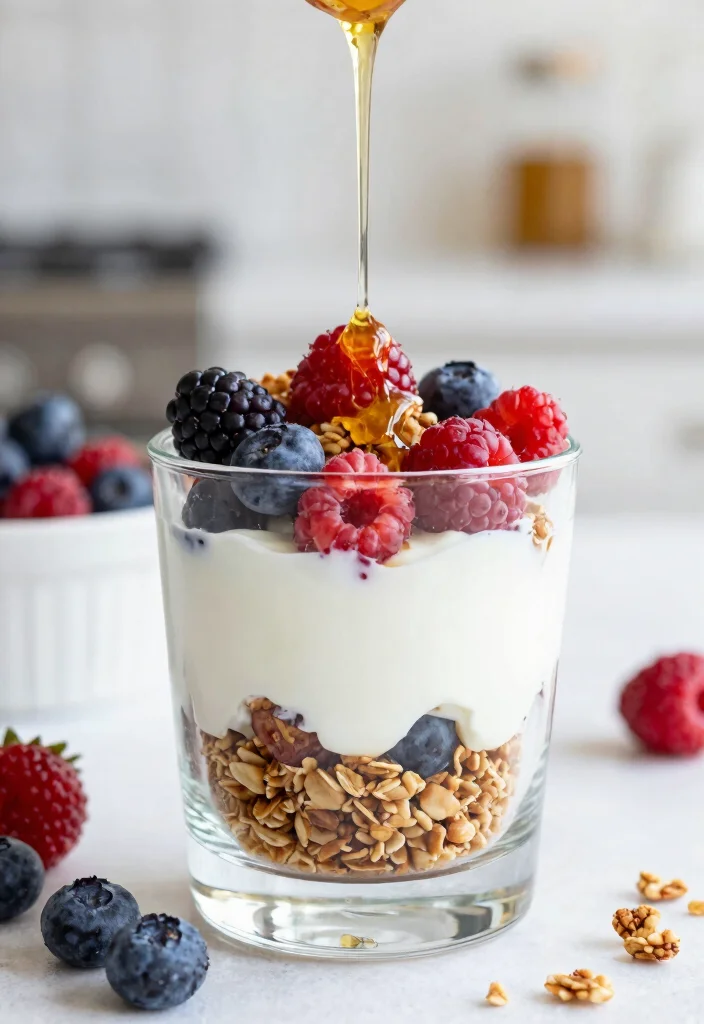 12 Healthy Greek Recipes with Light Mediterranean Taste 9. Greek Yogurt Parfait 0