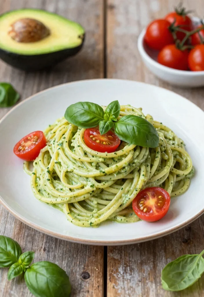 12 Healthy Pesto Dinner Recipes with Fresh Bold Flavor 1 12 Healthy Pesto Dinner Recipes with Fresh Bold Flavor 1. Creamy Avocado Pesto Pasta 0