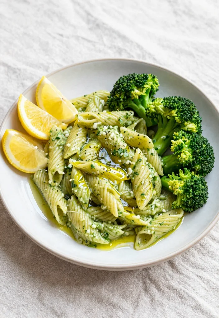 12 Healthy Pesto Dinner Recipes with Fresh Bold Flavor 67 12 Healthy Pesto Dinner Recipes with Fresh Bold Flavor 7. Lemon Garlic Pesto Pasta with Broccoli 0