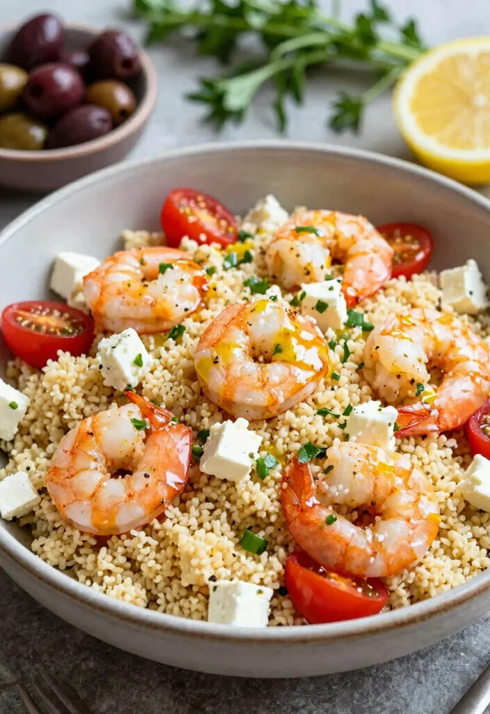 12 Healthy Prawn Recipes for Light Protein Rich Dishes 56 12 Healthy Prawn Recipes for Light Protein Rich Dishes 6. Mediterranean Prawn and Couscous Salad 0