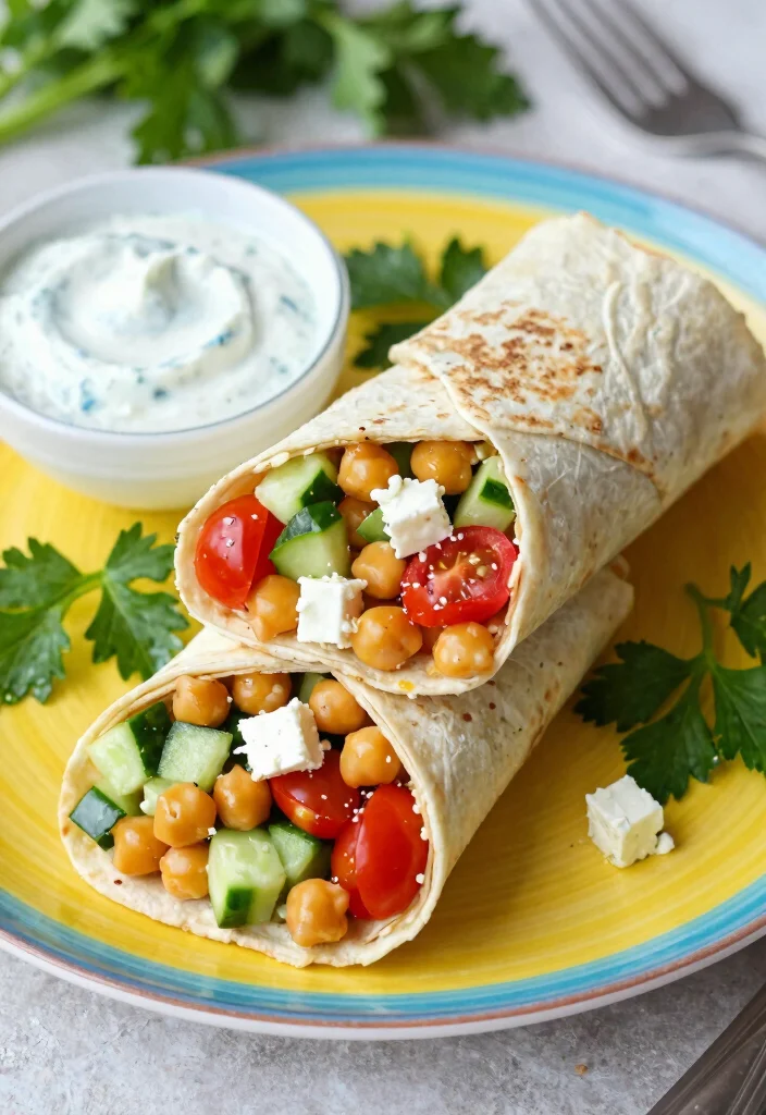 12 Healthy Wrap Recipes for Quick Balanced Meals 2. Mediterranean Chickpea Wrap 0