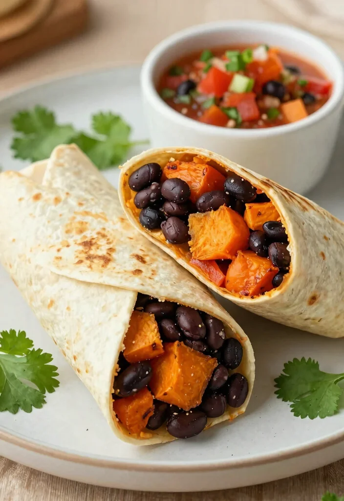 12 Healthy Wrap Recipes for Quick Balanced Meals 3. Sweet Potato and Black Bean Wrap 0