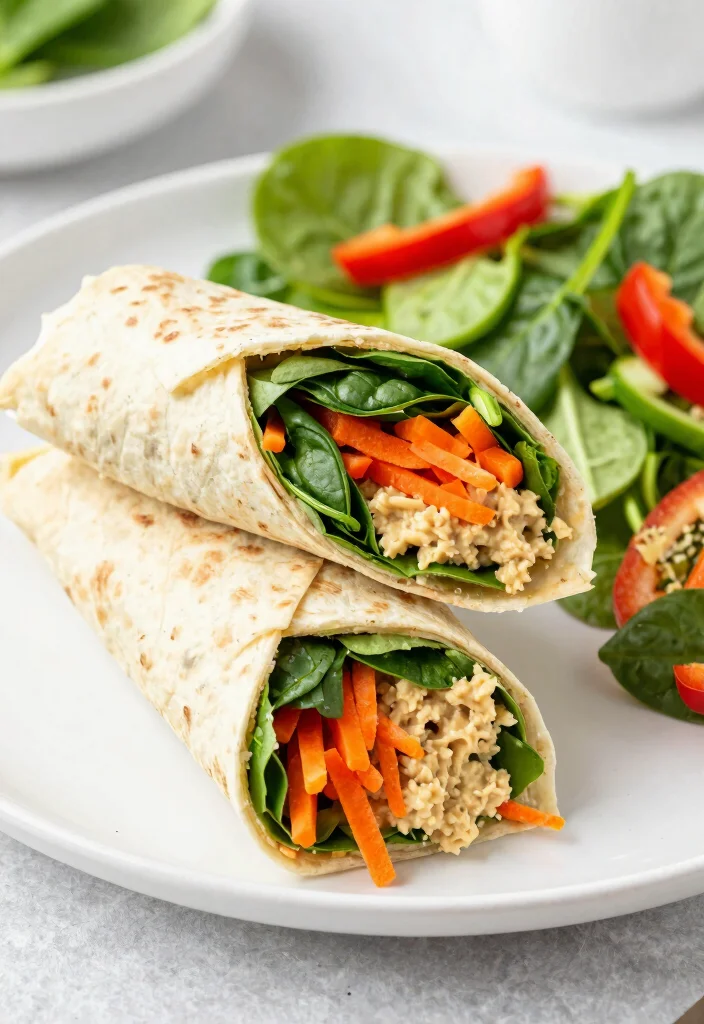 12 Healthy Wrap Recipes for Quick Balanced Meals 4. Spinach and Hummus Wrap 0