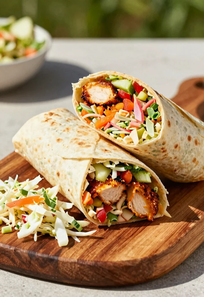 12 Healthy Wrap Recipes for Quick Balanced Meals 6. BBQ Chicken and Coleslaw Wrap 0