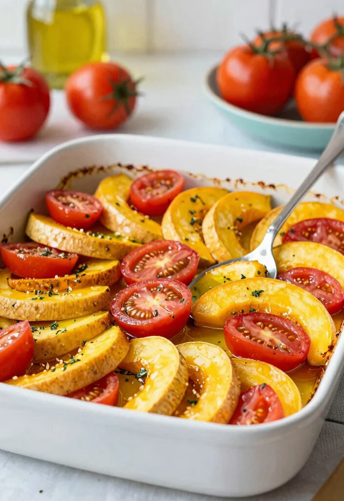 12 Healthy Yellow Squash Recipes for Light Everyday Meals 9. Yellow Squash and Tomato Bake 0