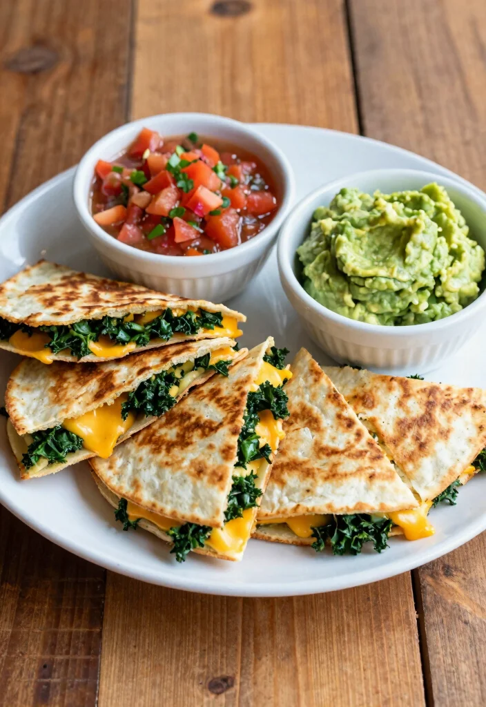 12 Kale Dinner Recipes for Easy Nutrient Rich Nights 122 12 Kale Dinner Recipes for Easy Nutrient Rich Nights 12. Baked Kale and Cheese Quesadillas 0