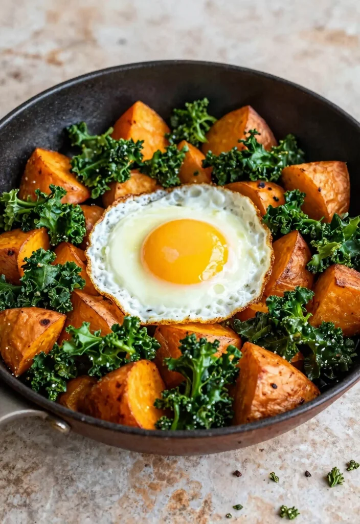 12 Kale Dinner Recipes for Easy Nutrient Rich Nights 23 12 Kale Dinner Recipes for Easy Nutrient Rich Nights 3. Kale and Sweet Potato Hash 0