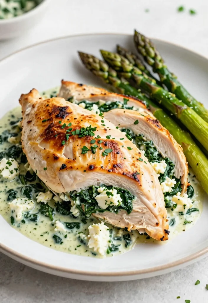 12 Keto Meat Recipes for Filling Low Carb Dinners 112 12 Keto Meat Recipes for Filling Low Carb Dinners 11. Creamy Spinach and Feta Stuffed Chicken 0