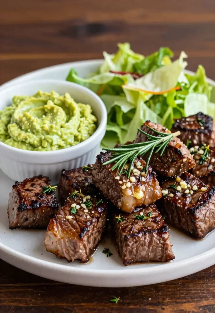 12 Keto Meat Recipes for Filling Low Carb Dinners 12 12 Keto Meat Recipes for Filling Low Carb Dinners 2. Herbed Garlic Butter Steak Bites 0