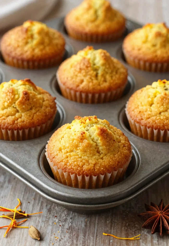 12 Mediterranean Dessert Recipes with Light Elegant Flavors 10. Saffron and Cardamom Muffins 0