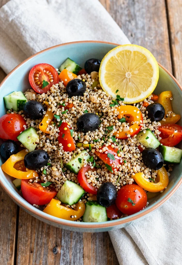 12 Mediterranean Vegan Recipes for Clean Plant Based Eating 2. Mediterranean Quinoa Salad 0