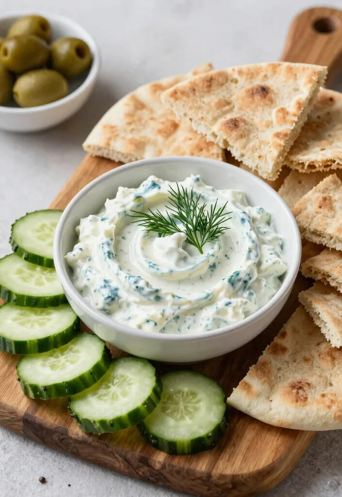 12 Mediterranean Vegan Recipes for Clean Plant Based Eating 7. Greek Tzatziki with Pita Bread 0