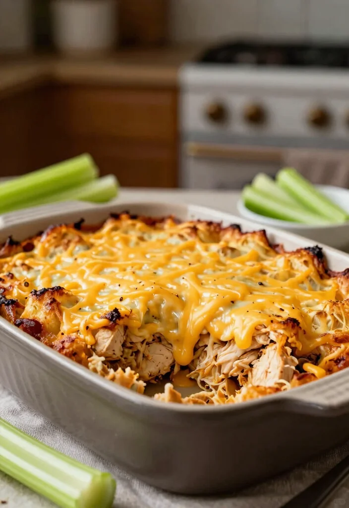 12 Shredded Chicken Keto Recipes for Fast Weeknight Meals - 4. Keto Buffalo Chicken Casserole 1