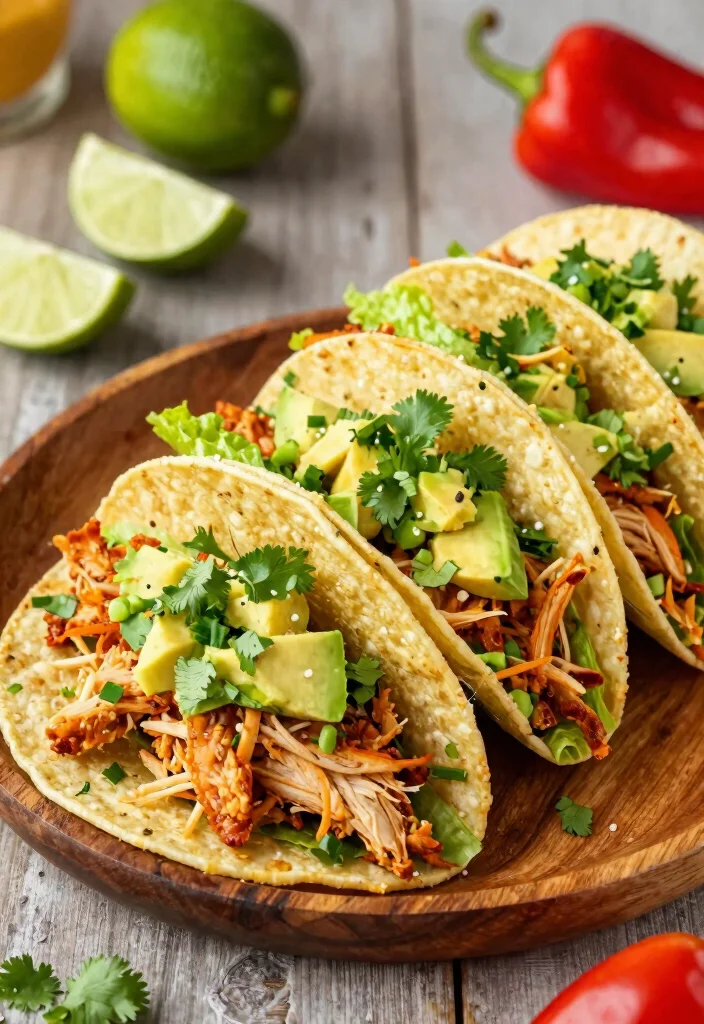 12 Shredded Chicken Keto Recipes for Fast Weeknight Meals - 6. Shredded Chicken Tacos with Avocado Salsa 1