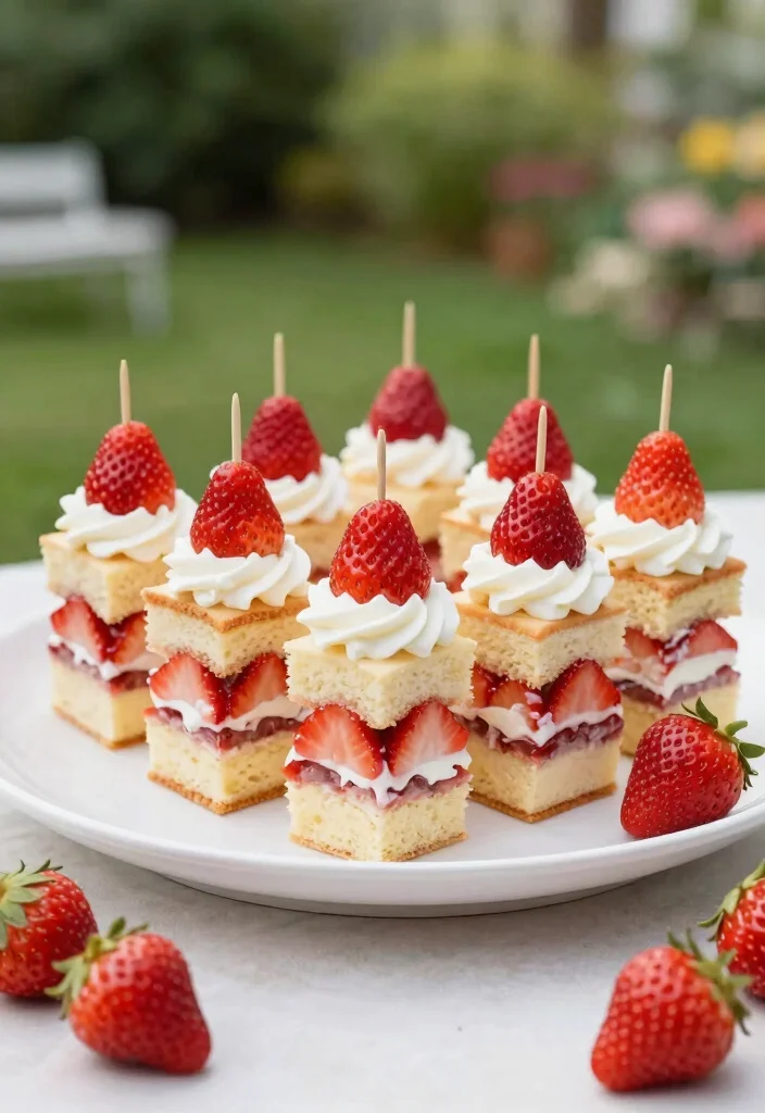 12 Summer Dessert Recipes for Light Fresh Sweet Treats - 10. Strawberry Shortcake Skewers 1