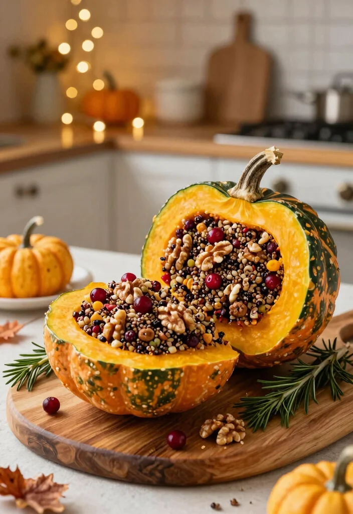 12 Vegan Acorn Squash Recipes for Cozy Seasonal Meals - 2. Stuffed Acorn Squash with Quinoa and Cranberries 1