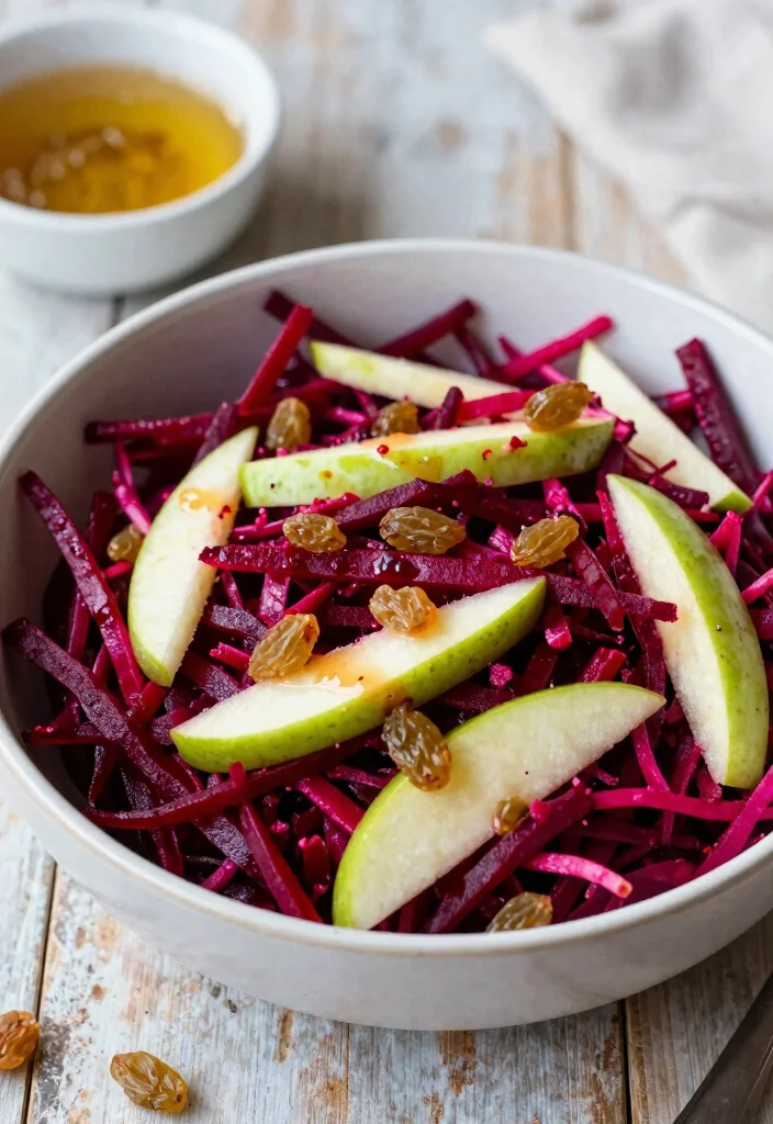 12 Vegan Beet Recipes for Colorful Nutritious Dishes 5. Beet Apple Slaw 0