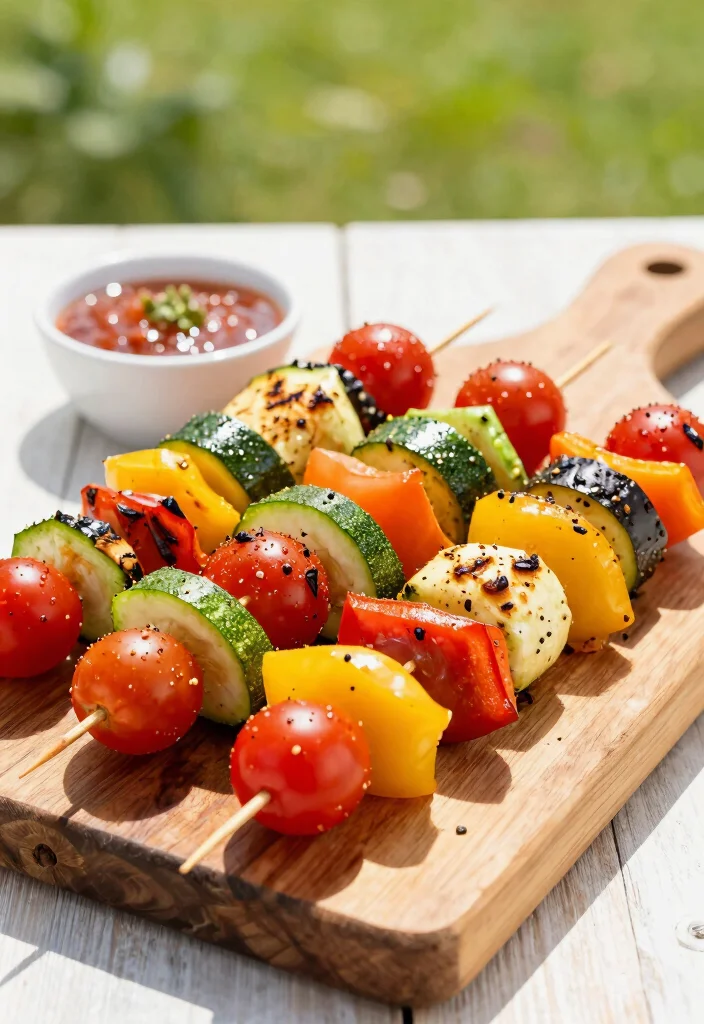 12 Vegan Middle Eastern Recipes with Bold Spiced Flavor 10. Veggie Kebabs with Spicy Marinade 0