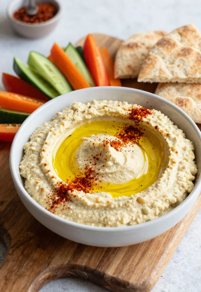 12 Vegan Middle Eastern Recipes with Bold Spiced Flavor 6. Roasted Garlic Hummus 0