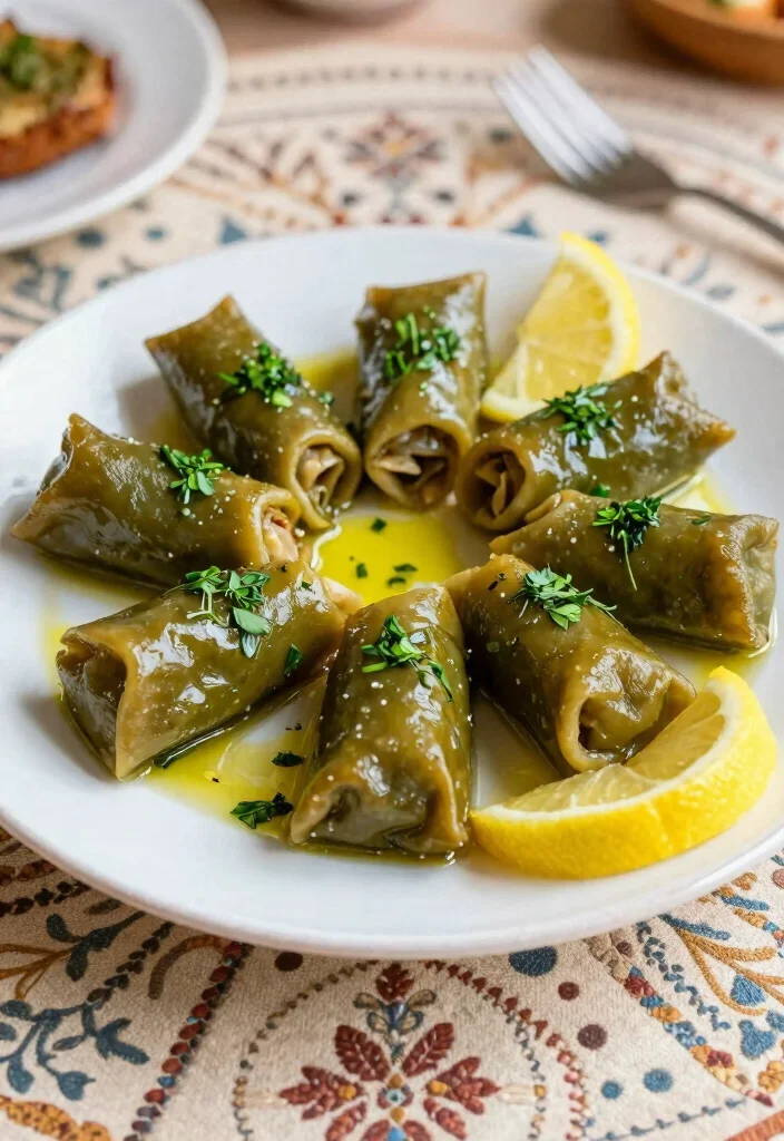12 Vegan Middle Eastern Recipes with Bold Spiced Flavor 9. Stuffed Grape Leaves Dolmas 0