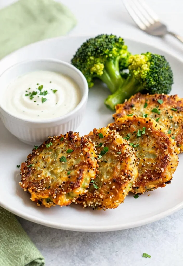 12 Vegan Quinoa Recipes for Balanced Protein Rich Meals - 11. Quinoa & Broccoli Fritters 1