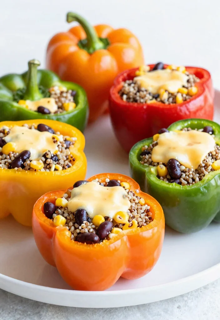 12 Vegan Quinoa Recipes for Balanced Protein Rich Meals - 4. Quinoa Stuffed Bell Peppers 1