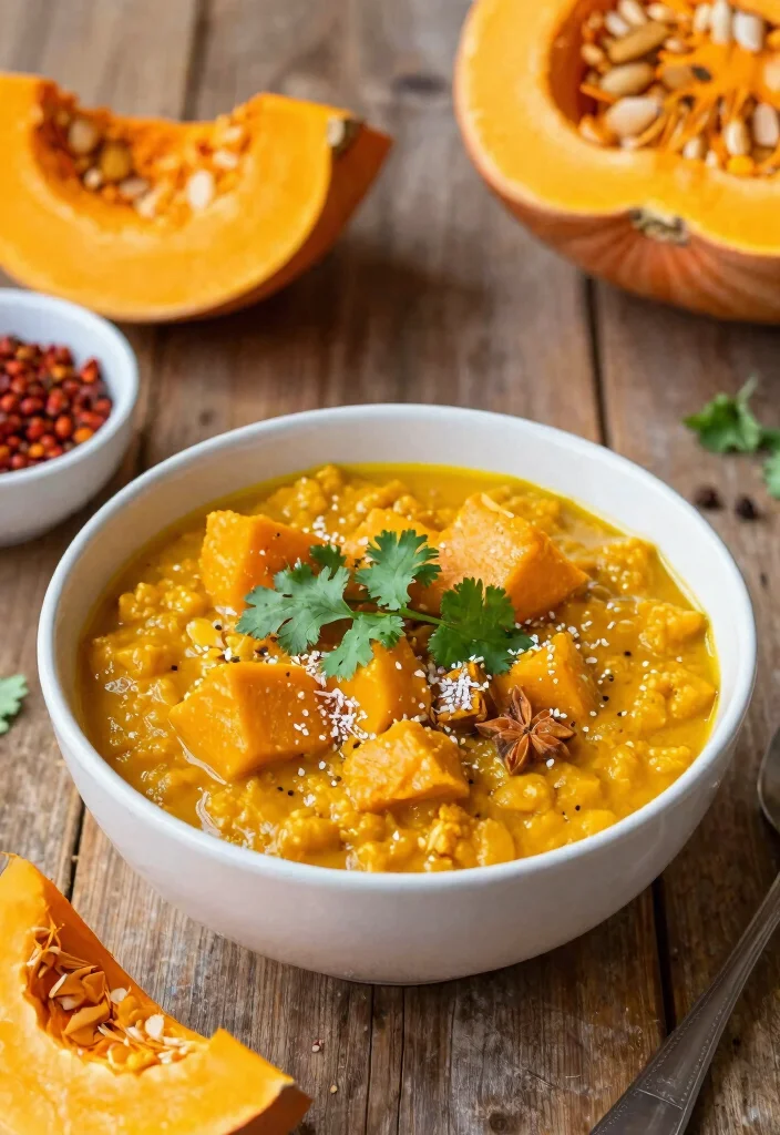 12 Winter Vegan Recipes for Warm Comforting Dishes 3. Spiced Pumpkin and Coconut Stew 0
