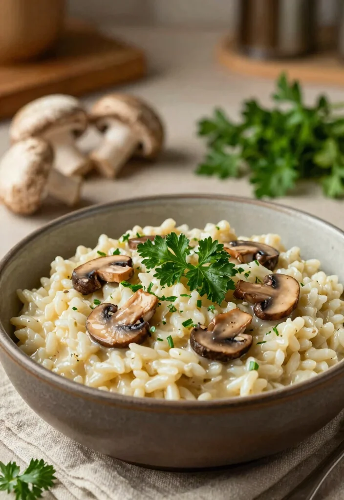 12 Winter Vegan Recipes for Warm Comforting Dishes 4. Wild Mushroom Risotto 0
