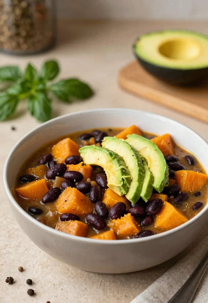 12 Winter Vegan Recipes for Warm Comforting Dishes 7. Sweet Potato and Black Bean Stew 0